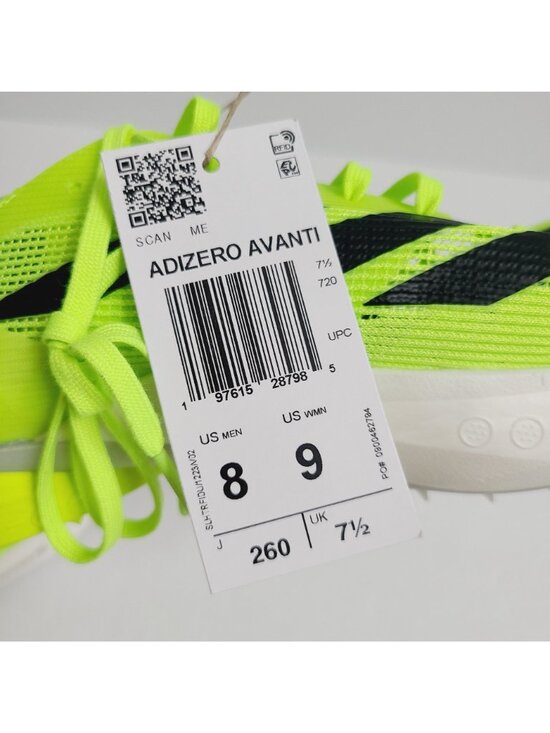 Adidas Adizero Avanti Track & Field Shoes SPIKES IG1989 Size 8 Lucid Lemon #1 main image 8